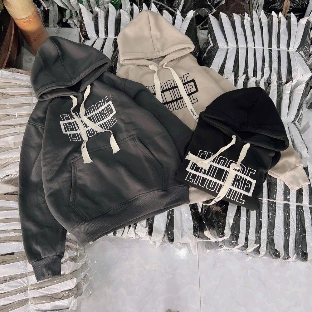 Áo hoodie thêu chữ ENCORE chất Nỉ dày mịn freesize dưới 80kg