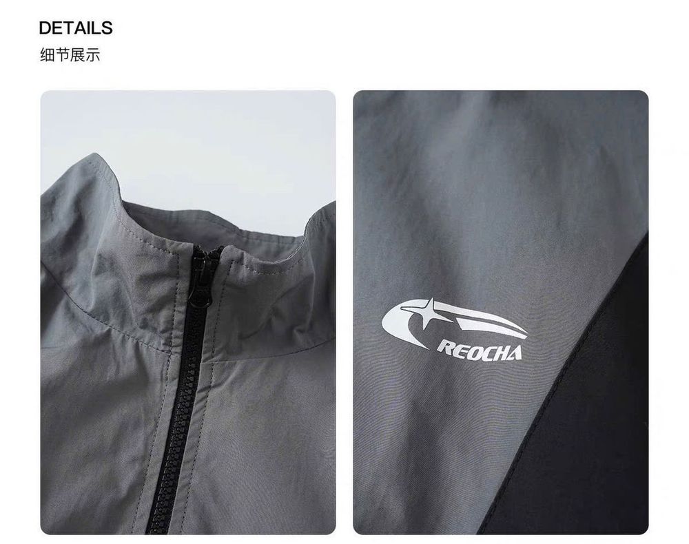 Áo khoác dù 2 lớp in chữ REOCHA phong cách