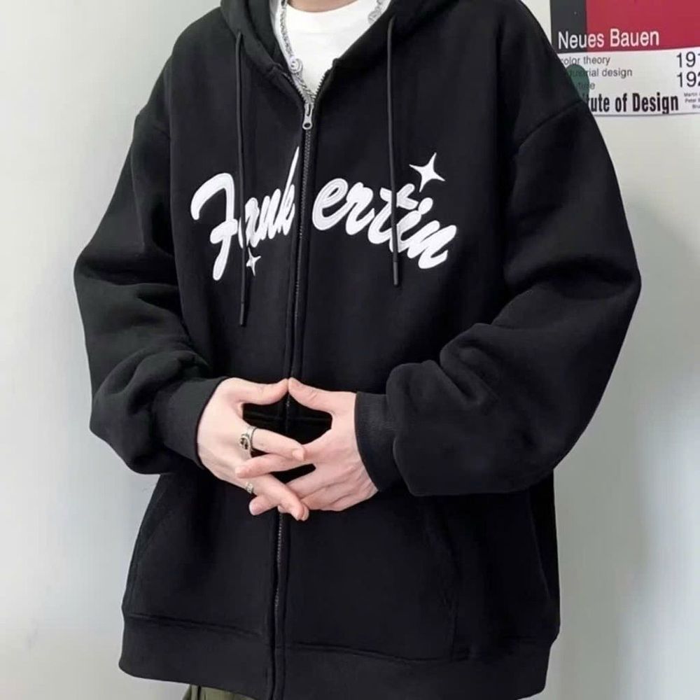 Áo khoác thêu FANKERTIN ,chất nỉ bông dày mịn