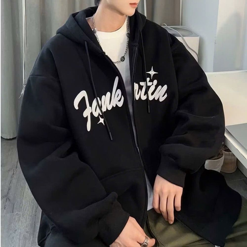 Áo khoác thêu FANKERTIN ,chất nỉ bông dày mịn