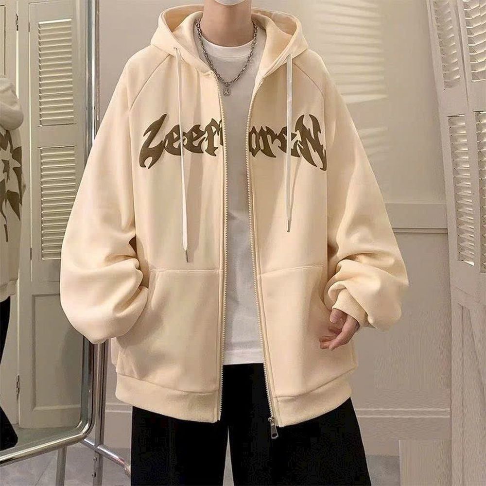 Áo khoác in nổi chữ ZEE chất nỉ dày mịn form rộng freesize unisex