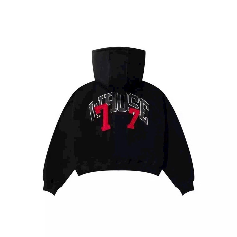 Áo khoác in chữ Whose 77 chất nỉ mềm mịn .