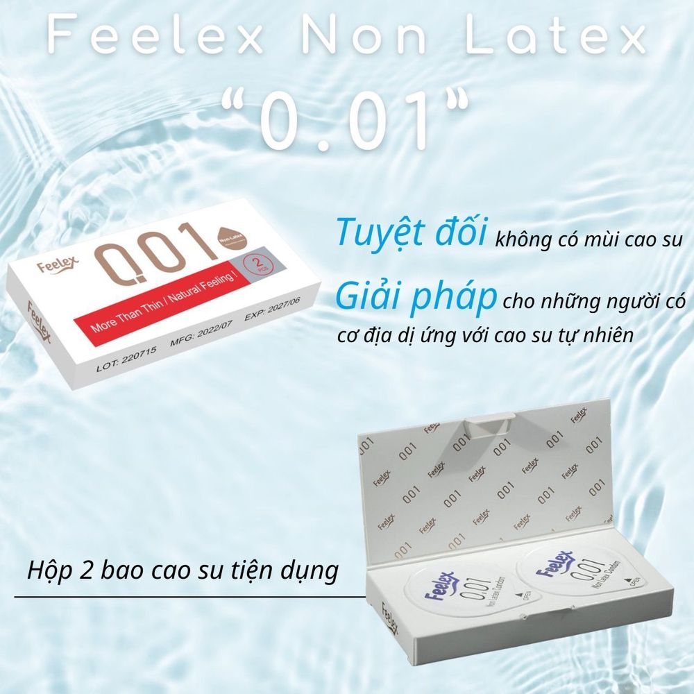 Bao cao su Feelex 001, siêu mỏng chuẩn 0.01mm