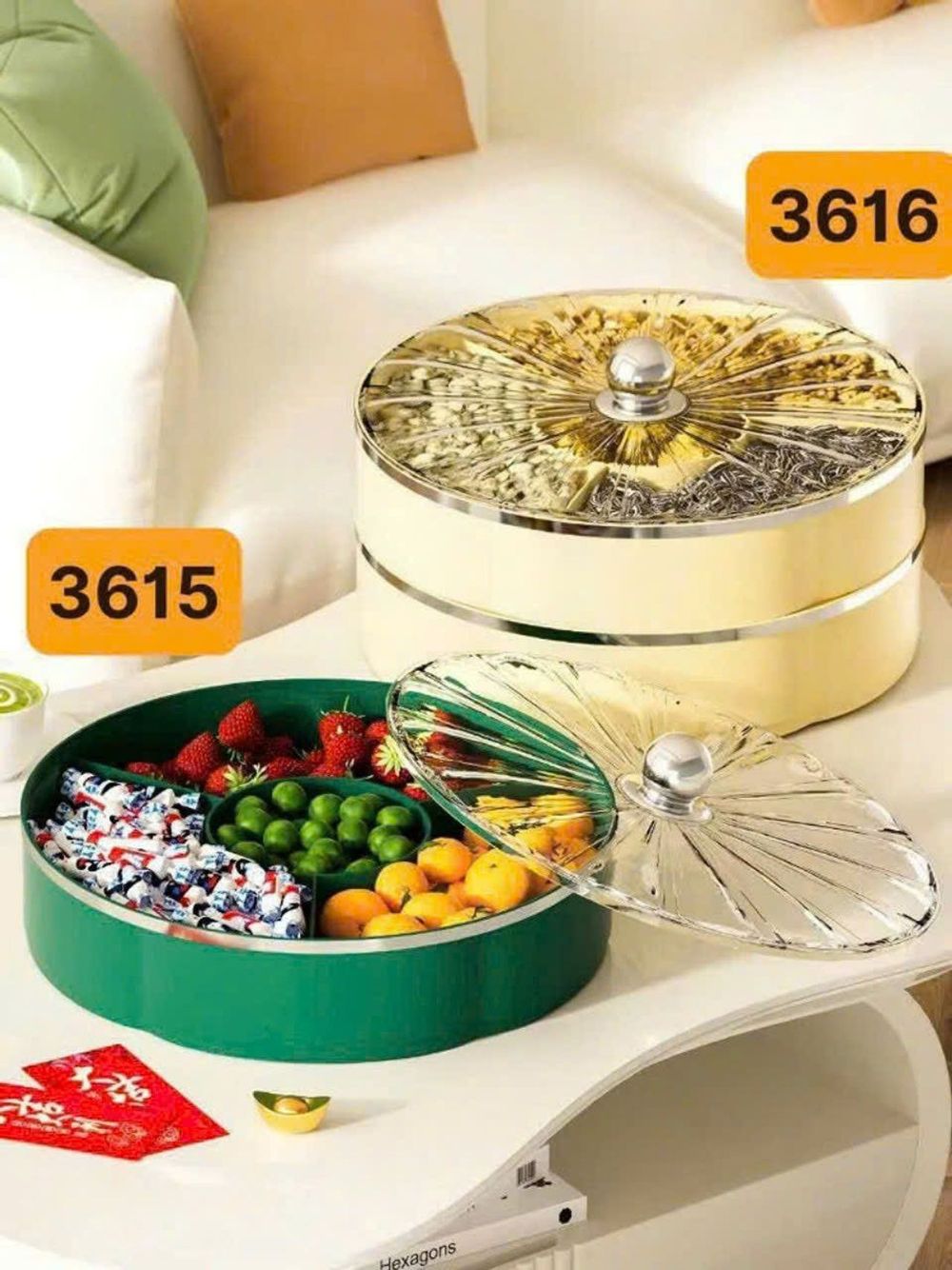 Hộp đựng mứt bánh kẹo hoa quả sấy ngày tết thiết kế gọn nhẹ sang trọng ( THÙNG 32 C )