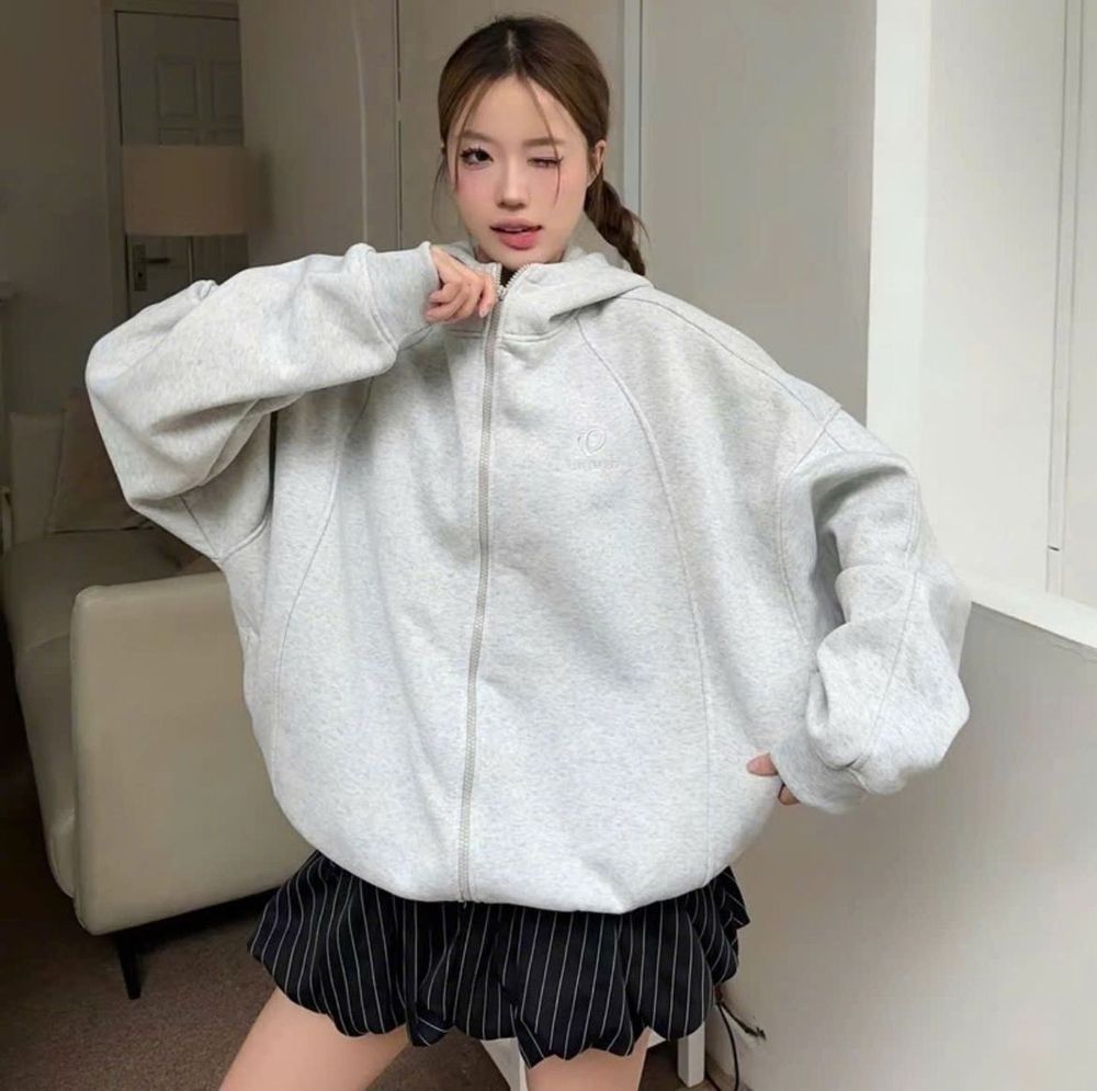 Áo khoác nam nữ thêu chữ CATTEEIUS chất nỉ bông dày bền đẹp