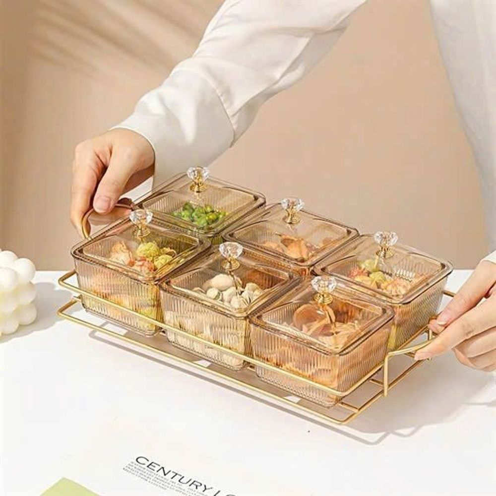 Khay đựng sang trọng chất liệu nhựa mica trong, đựng trái cây ( THÙNG 20 BỘ )