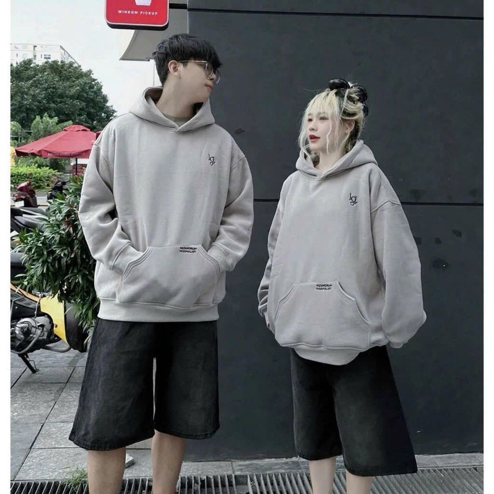 Áo hoodie form rộng UNISEX thêu chữ NQ30 chất nỉ bông dày mịn freesize