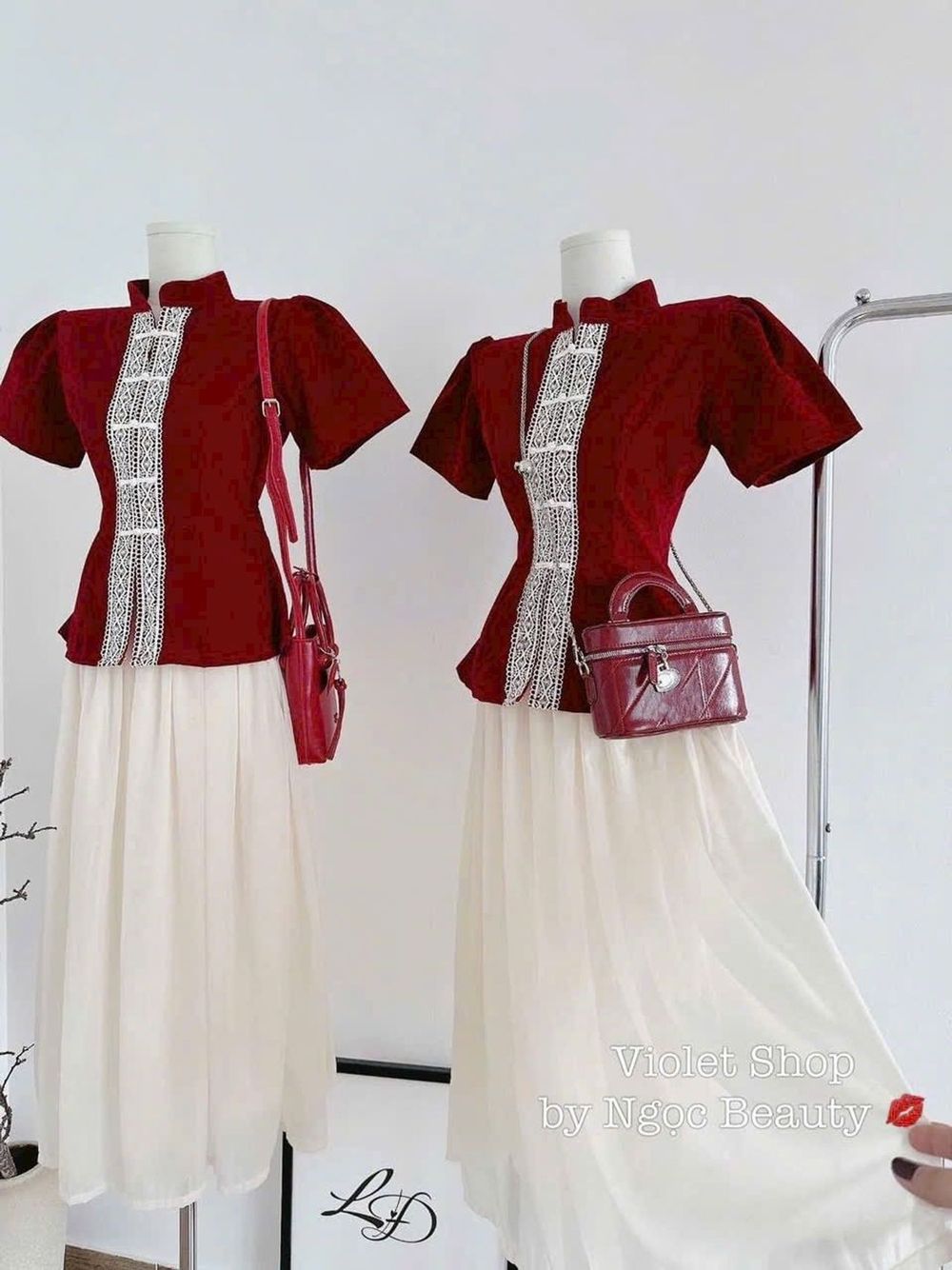 Sét đồ tết ,áo nhung váy tơ 2 lớp..