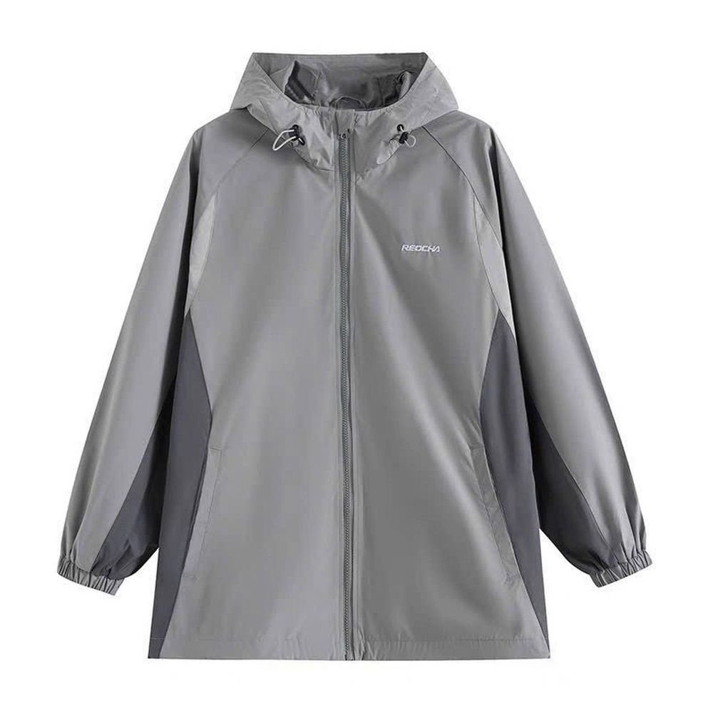 Áo khoác dù in chữ REDCHA form rộng, có túi trong