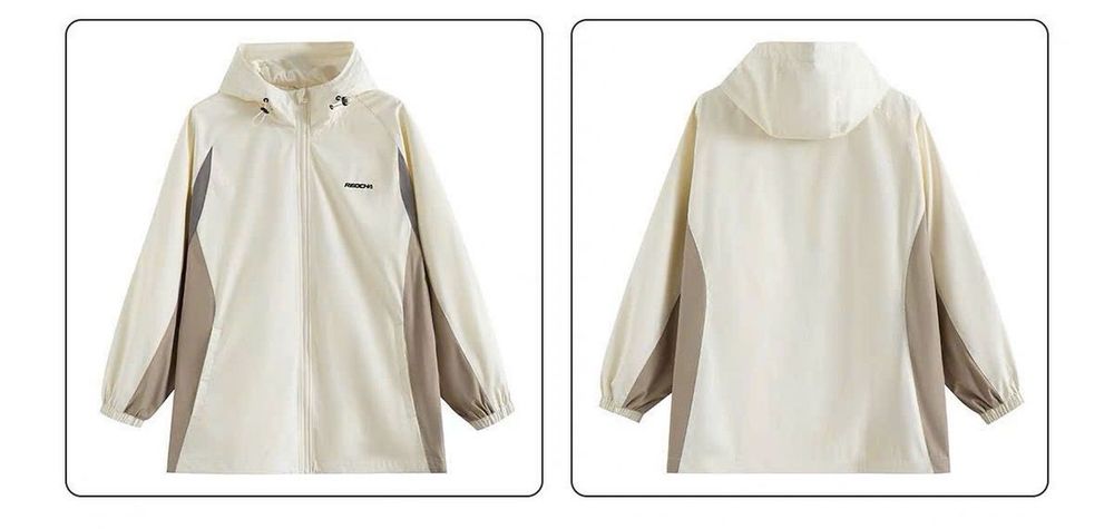 Áo khoác dù in chữ REDCHA form rộng, có túi trong