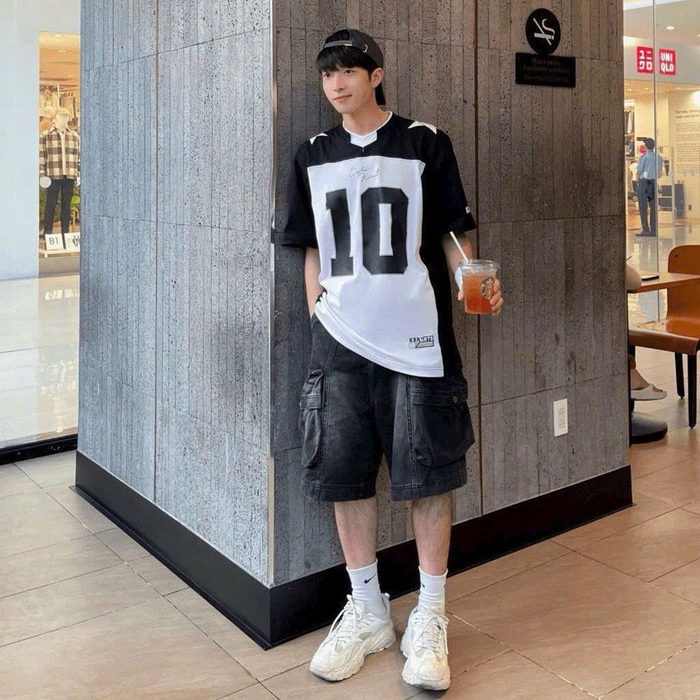 Áo thun in số 10 chất thun mè thái from rộng unisex …