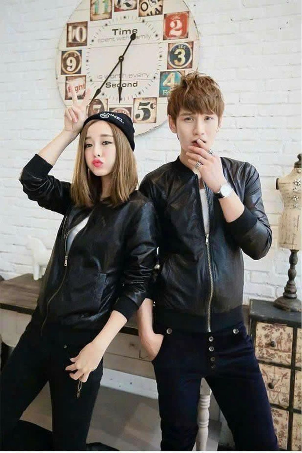 Áo khoác trang nam thu đông chất liệu da simili