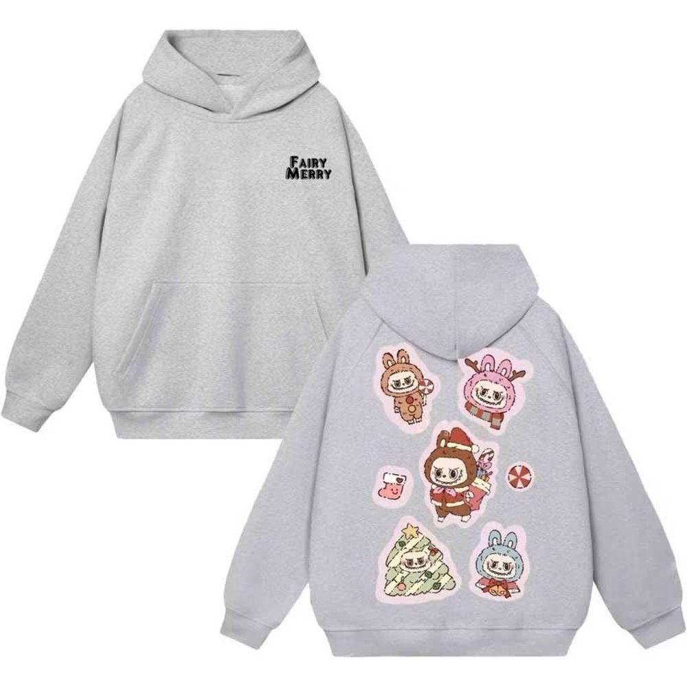 Áo khoác + Áo Hoodie in gấu xin xám…
