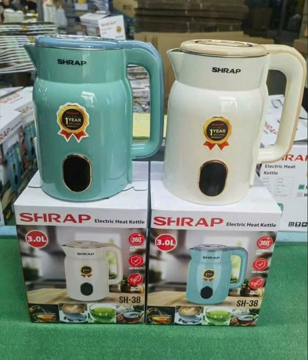 Ấm siêu tốc Sharp Model SH-38 Dung tích 3L Công suất 1500w ( THÙNG 16 C )