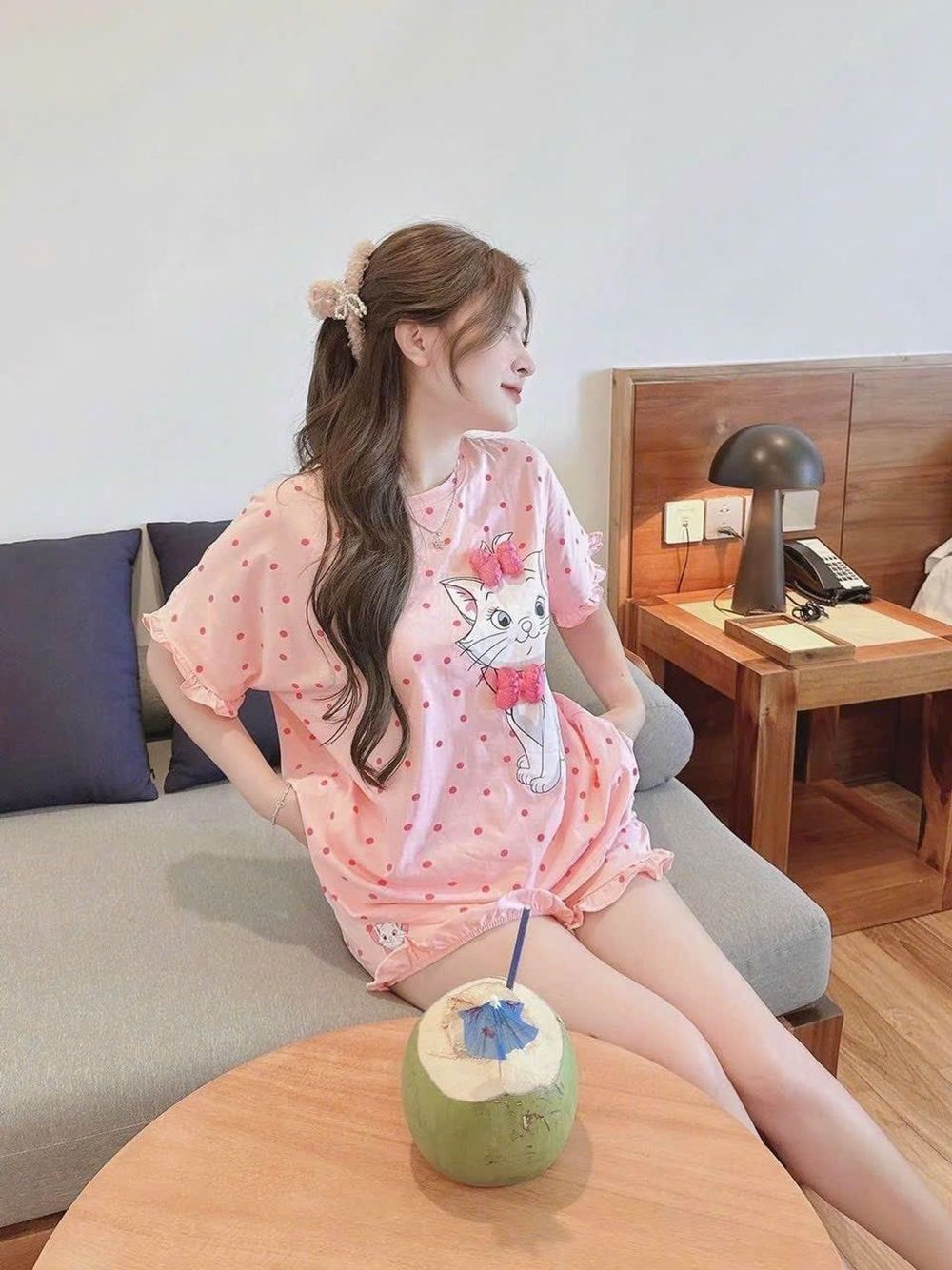 Set Đùi Nữ Hình Mèo 3D Chất Liệu Thun Gân Cao Cấp 45-65Kg