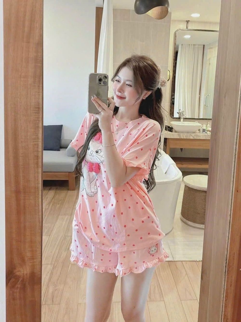 Set Đùi Nữ Hình Mèo 3D Chất Liệu Thun Gân Cao Cấp 45-65Kg