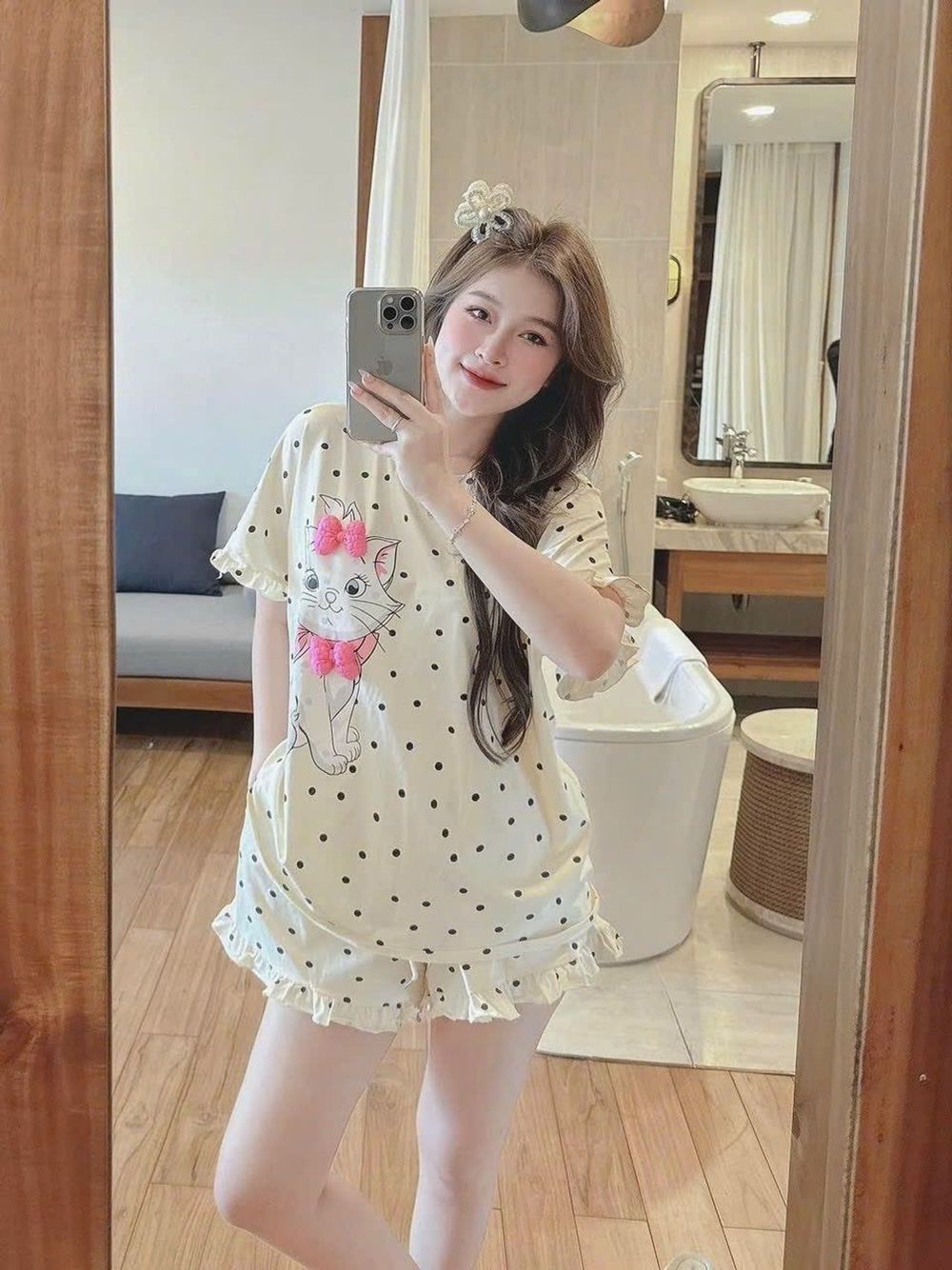 Set Đùi Nữ Hình Mèo 3D Chất Liệu Thun Gân Cao Cấp 45-65Kg