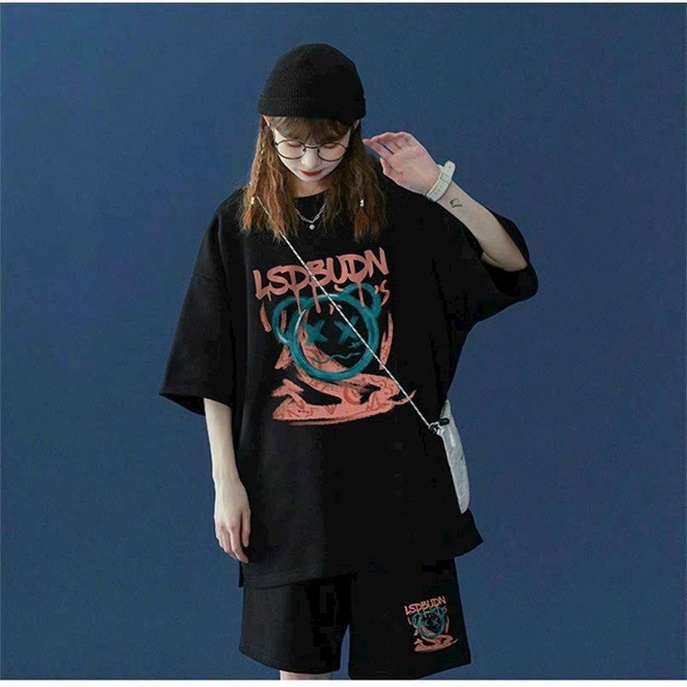 ￼Set bộ đồ Thun Nam Thể Thao Mùa Hè in mặt Gấu Kiểu Dáng Năng Động Hàn Quốc