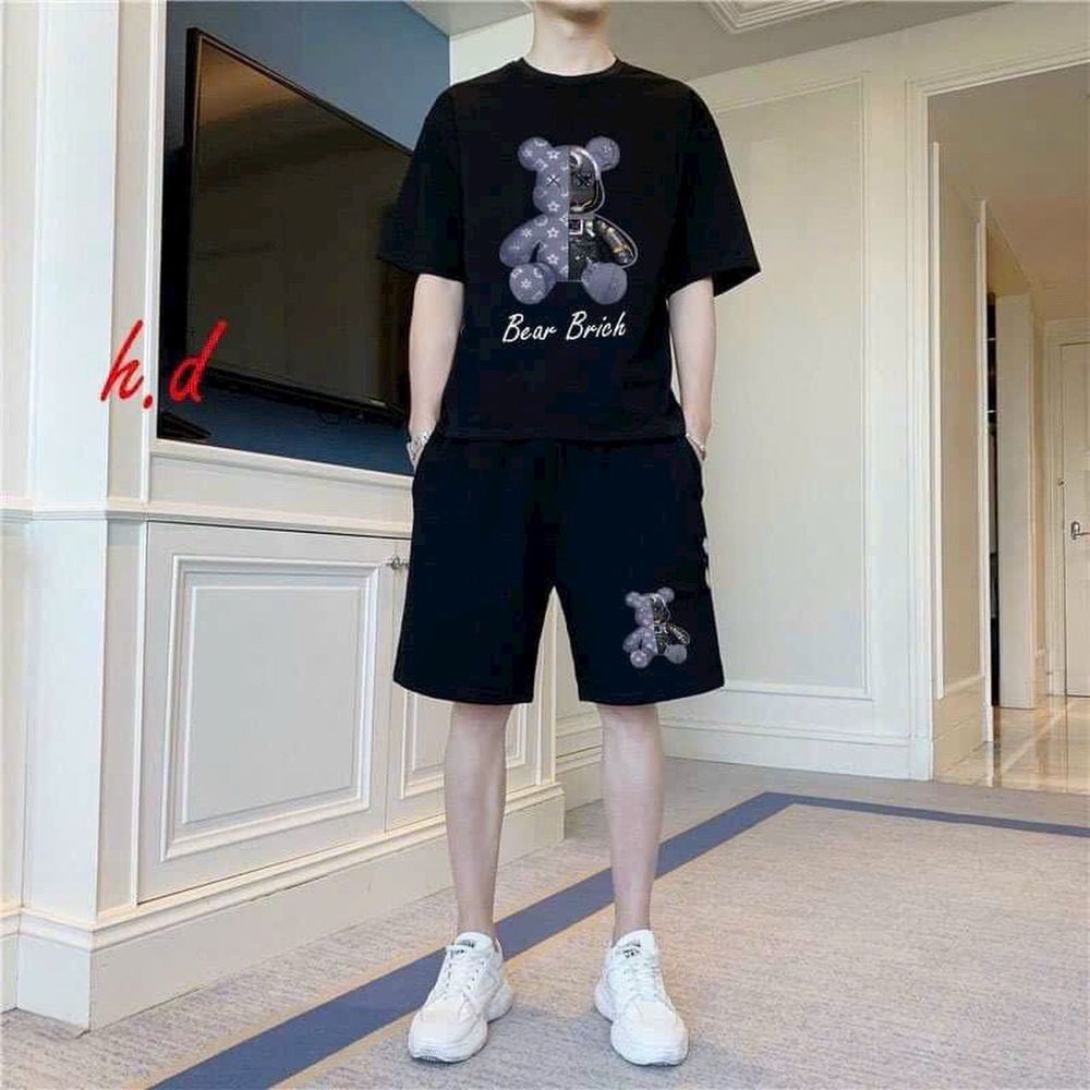 ￼Set Quần Short + Áo Phông Bear Nam Nữ Mặc Được (Có Sẵn)