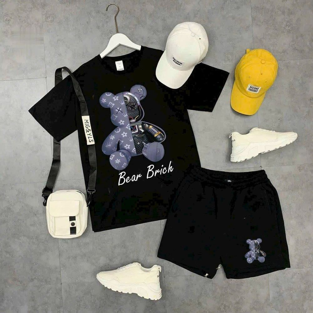 ￼Set Quần Short + Áo Phông Bear Nam Nữ Mặc Được (Có Sẵn)