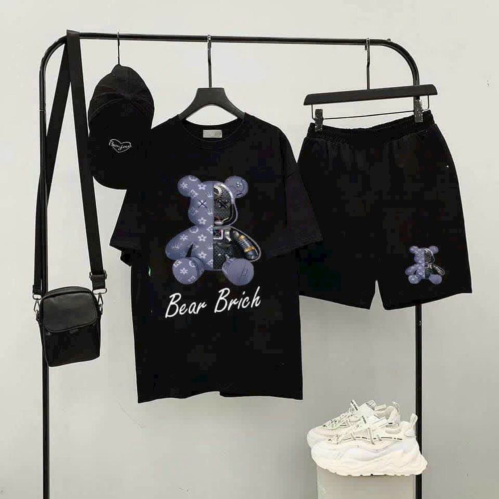￼Set Quần Short + Áo Phông Bear Nam Nữ Mặc Được (Có Sẵn)
