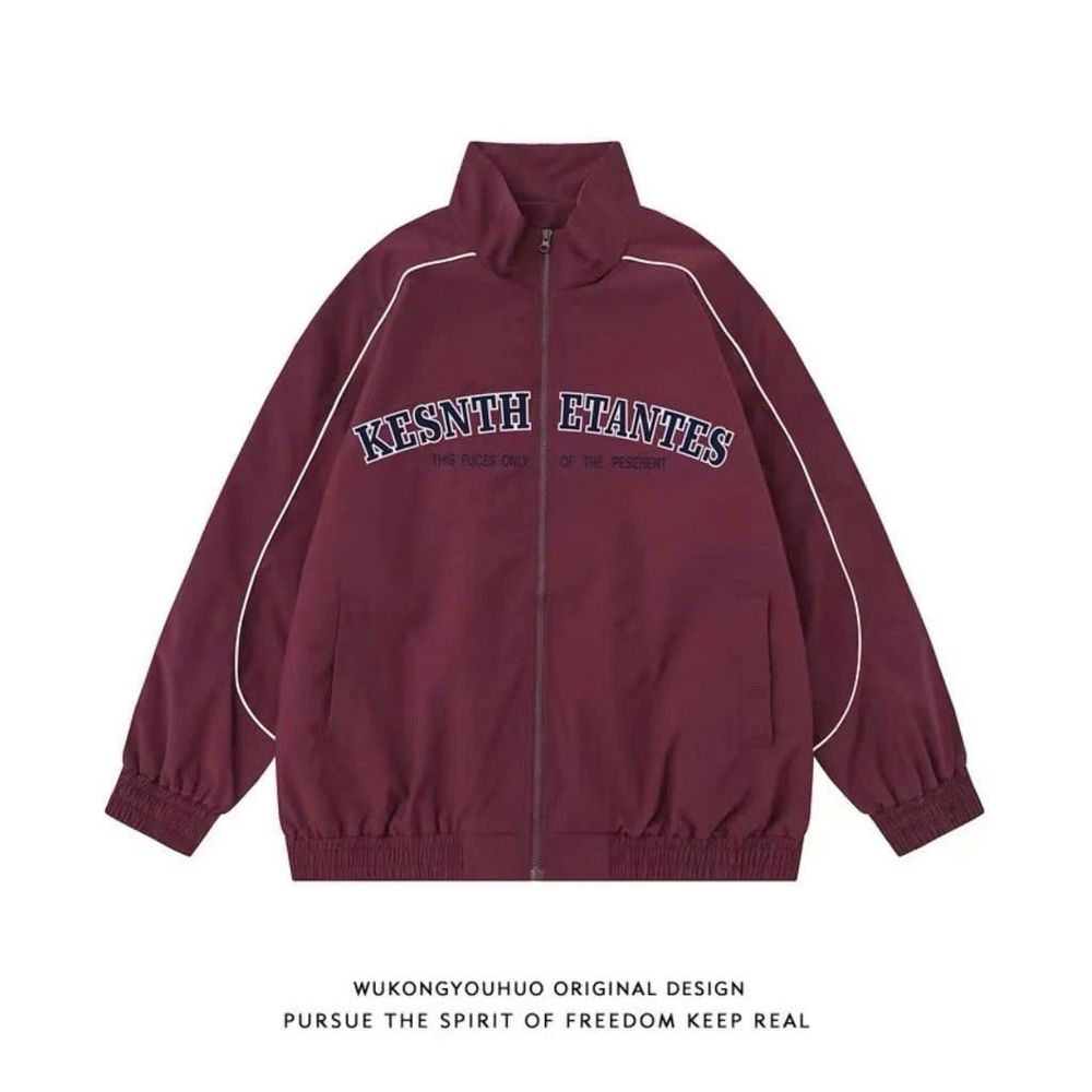 Áo Khoác Dù Nam Nữ Hai Lớp Lót Dù Chạy Mí Viền Logo Thêu Áo Khoác Gió From Rộng