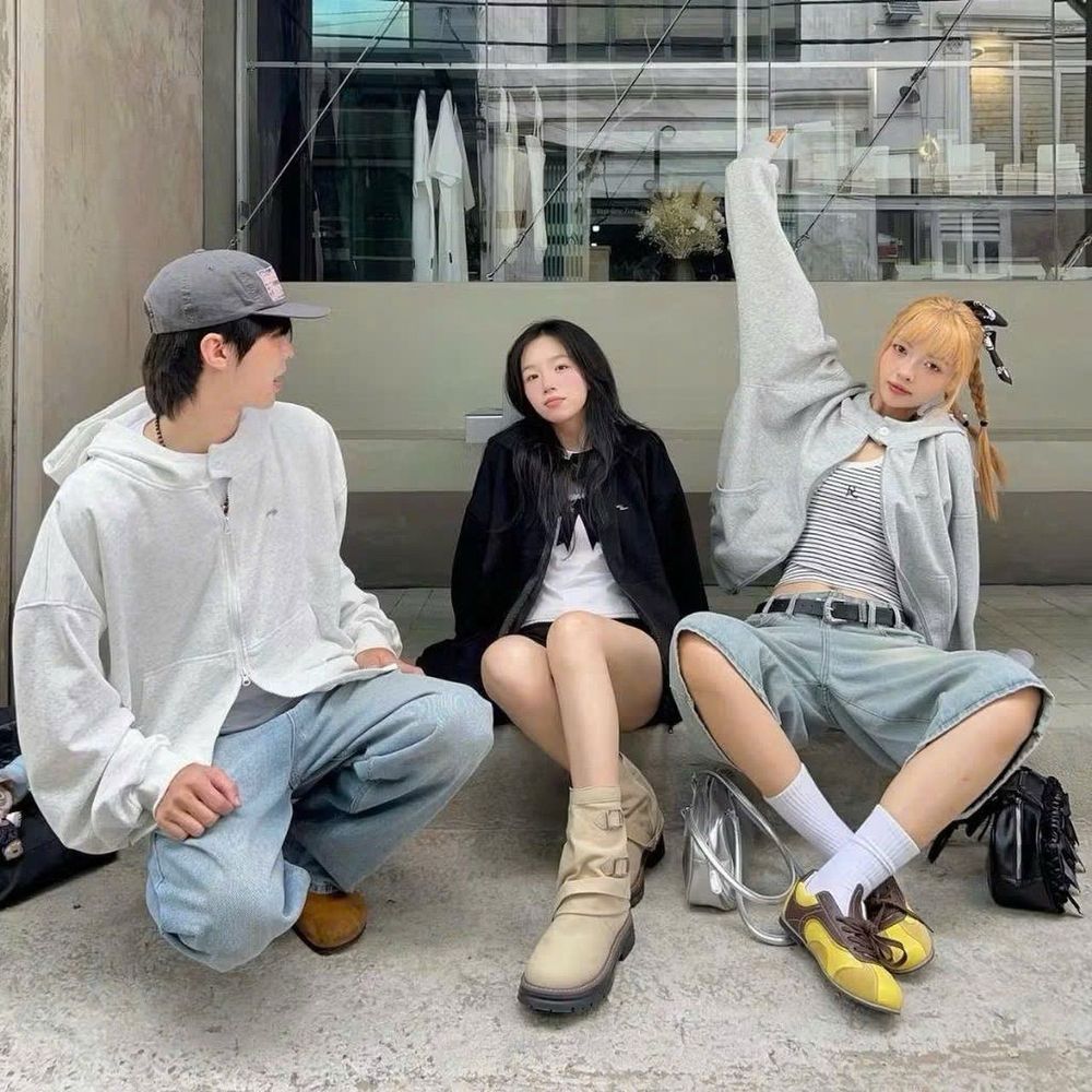 Áo khoác lửng form boxy chất thun nỉ dày mịn kèm túi trong 2 lớp freesize