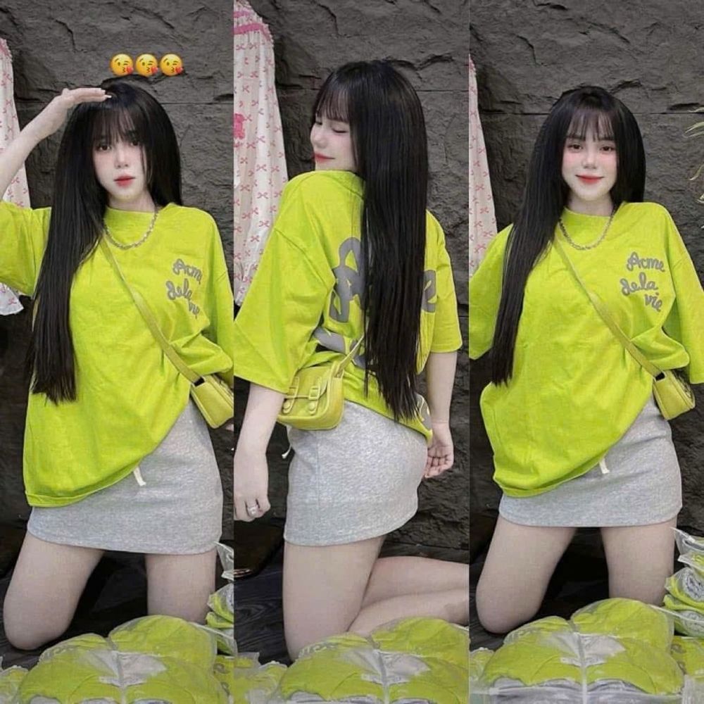 SET Áo Thun Cổ Tròn In Chữ nổi Mix Chân Váy Xám ( áo thun tici co giản chân váy da cá mịn đẹp)