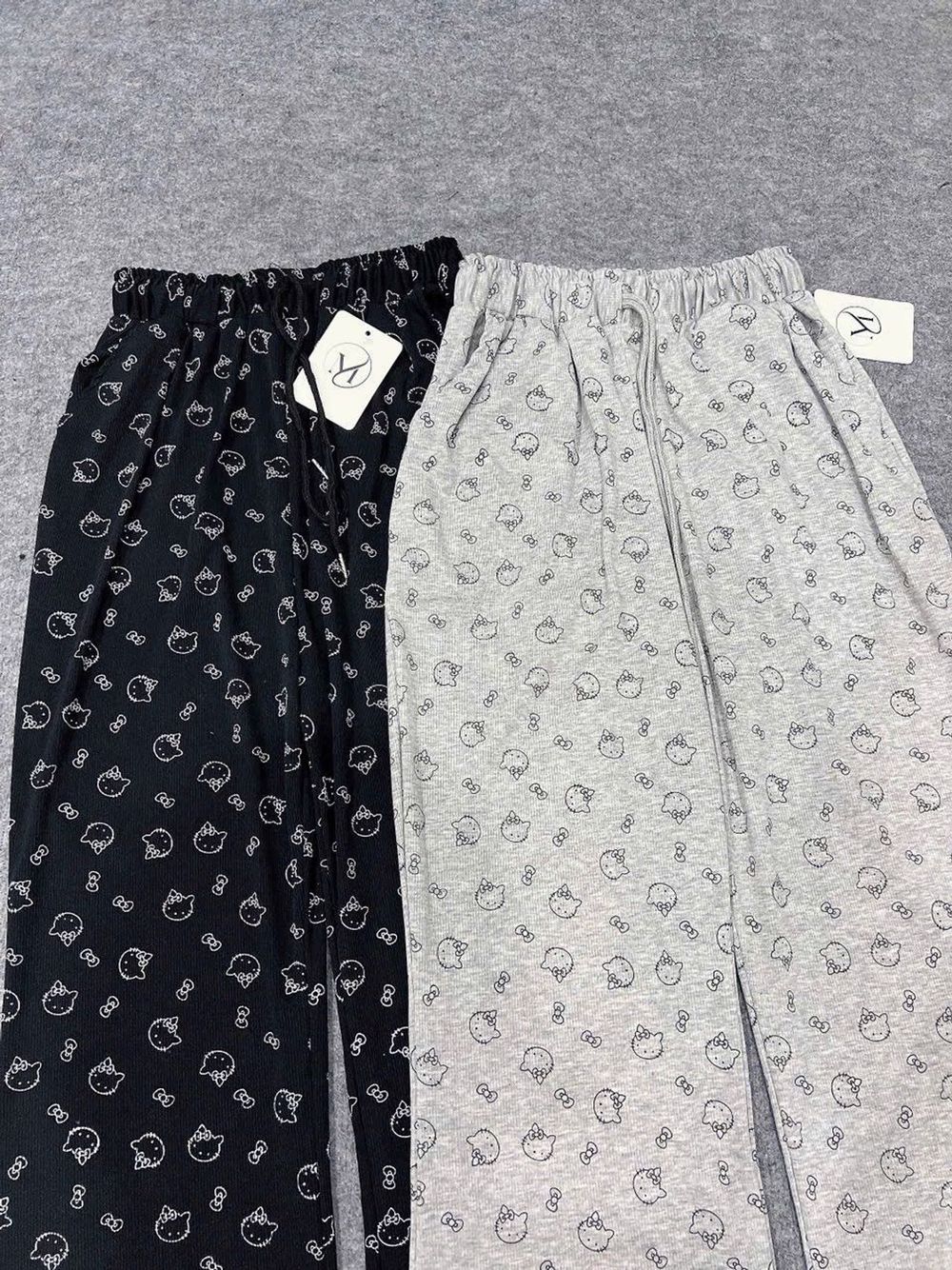 ( Chất vải đẹp ) Quần ống loe chất lem tăm mềm mịn logo in form dưới 65kg