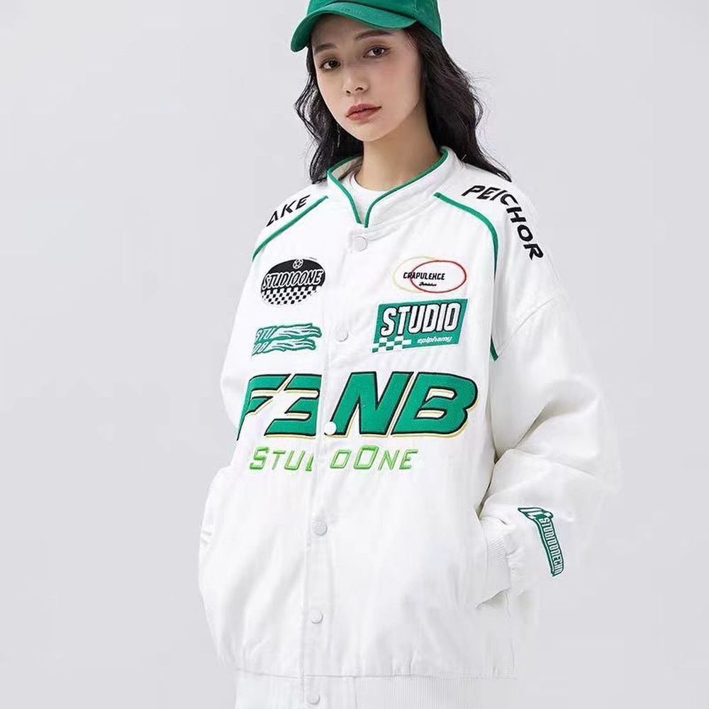 Áo khoác dù 2 lớp tay dài logo in N3FB form rộng UNISEX