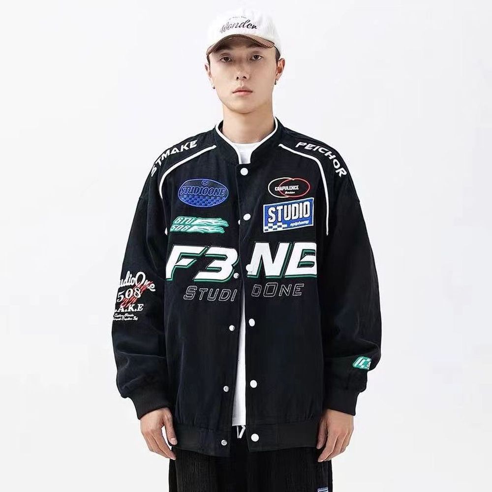 Áo khoác dù 2 lớp tay dài logo in N3FB form rộng UNISEX