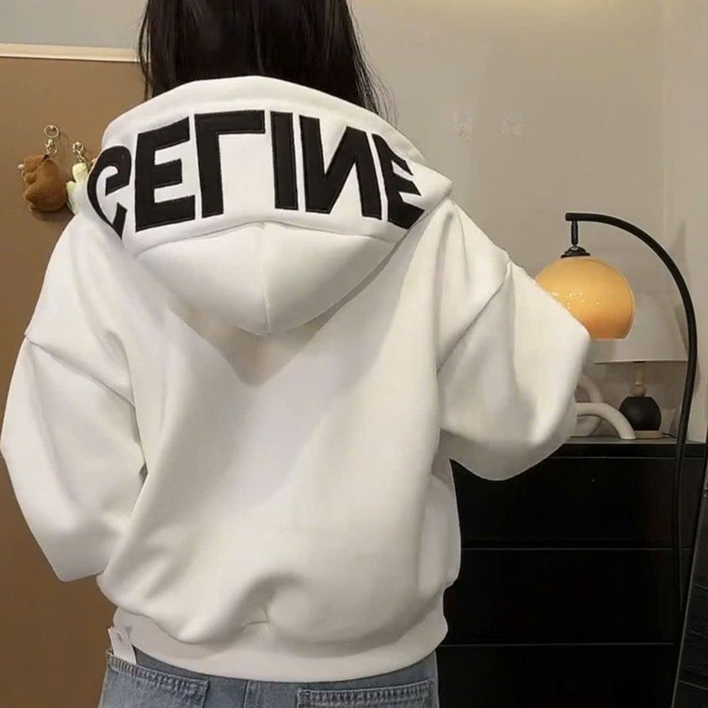 Áo khoác nón rộng thêu GETINE chất nỉ XK dày dặn form Boxy freesize dưới 65kg