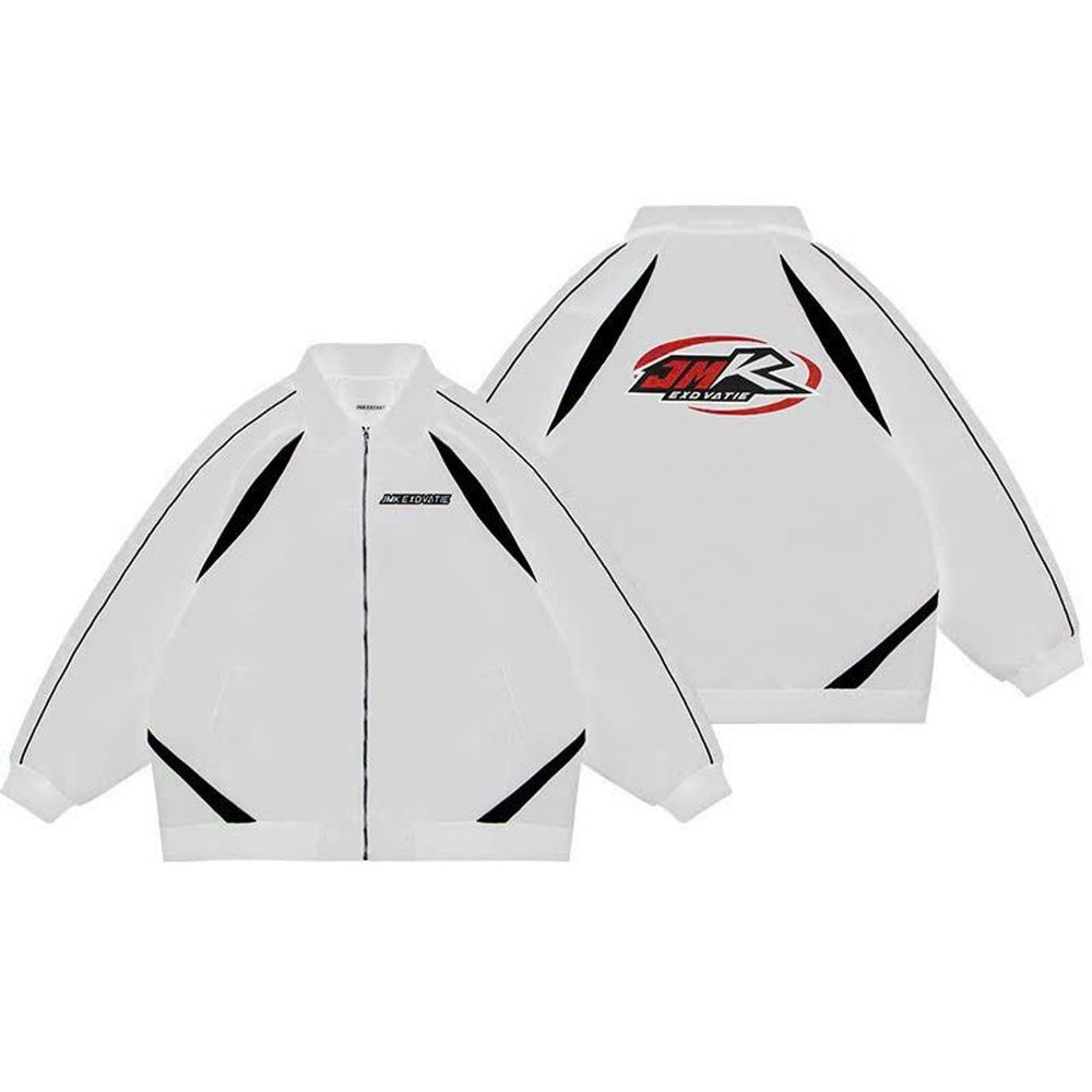 ÁO KHOÁC DÙ HAI LỚP/JACKET UNISEX FORM RỘNG NAM NỮ HỌA TIẾT IN JMK