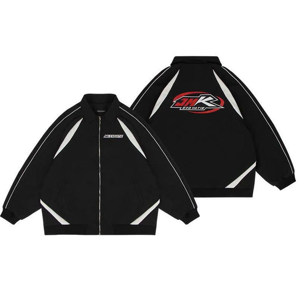 ÁO KHOÁC DÙ HAI LỚP/JACKET UNISEX FORM RỘNG NAM NỮ HỌA TIẾT IN JMK