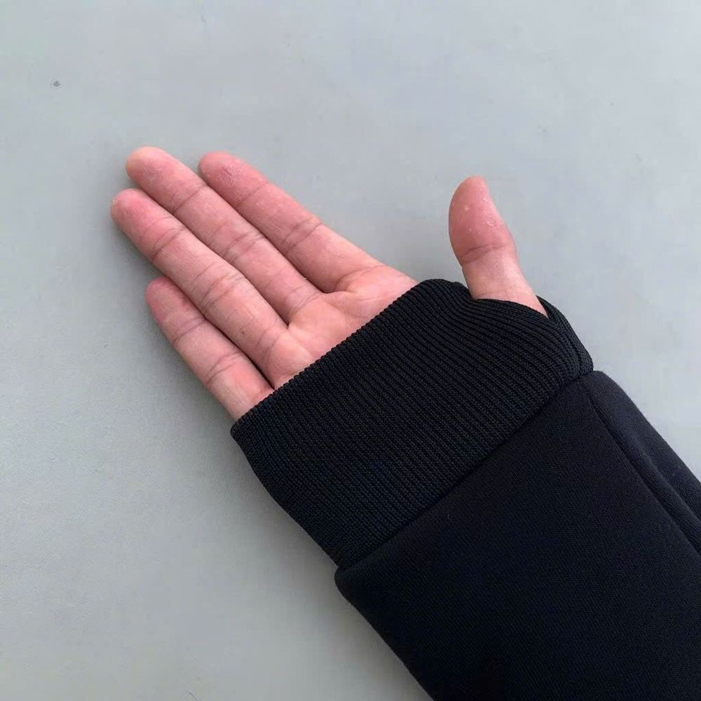 Áo Khoác Hoodie Zip Ninja Trơn Cổ Cao 2 Nón có túi Trong Tay Xỏ Ngón Phong Cách Ninja Che Mặt Mũ Rộng Siêu Ngầu