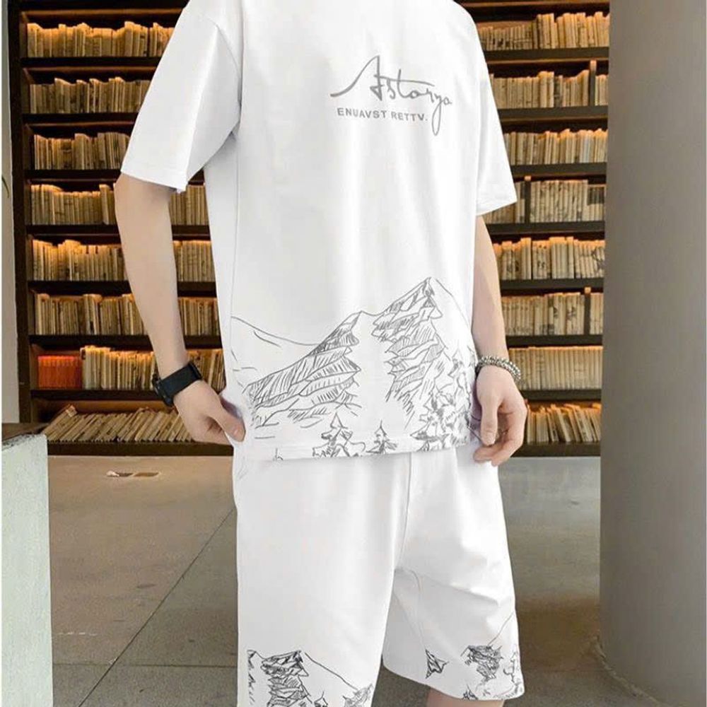 Bộ Quần Áo Thể Thao Nam Co Giãn Chất Thun Lạnh Mềm Mịn
