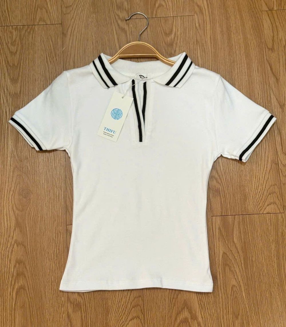 Áo Polo Cổ Bẻ Phối Viền Chất Cotton Co Giãn Mịn Mát - Freesize Dưới 53kg