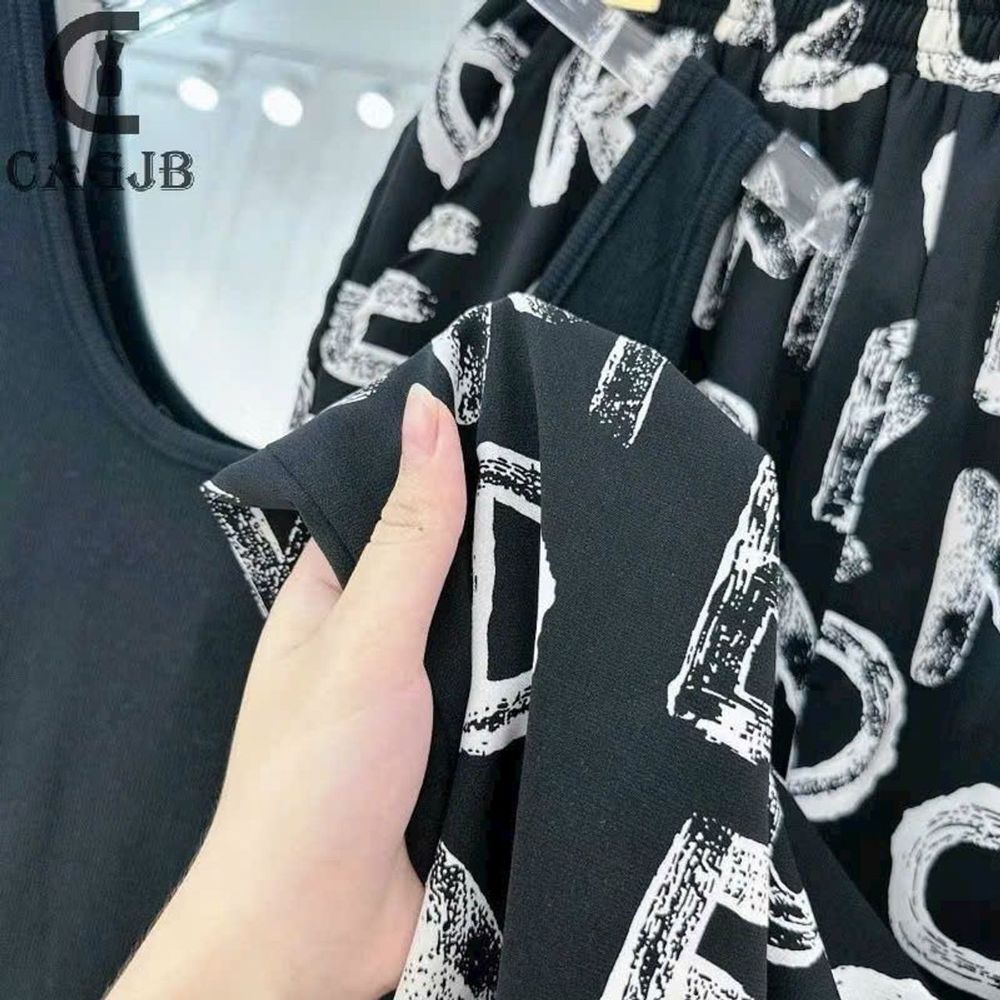 Quần ống rộng in họa tiết 3D chất lụa mềm nhẹ 2 size M, L