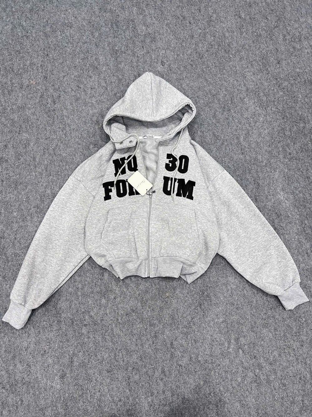 Áo Khoác Boxy Thêu NQ30 Chất Nỉ Bông Dày Mịn, Cổ Cao Có Nút Bấm Và Túi Trong Freesize Dưới 65kg