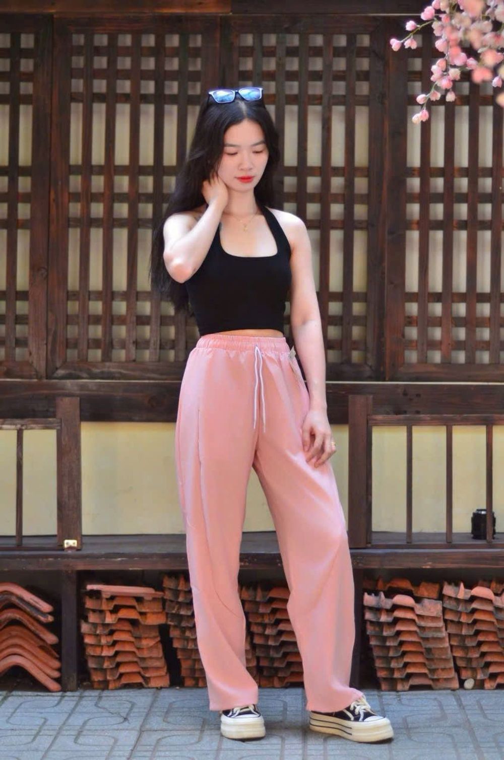 Quần Baggy Thụng Cạp Chun Lưng Cao Tôn Dáng - Chất Liệu Dù Gió Đứng Form Dễ Mặc Freesize Dưới 65kg