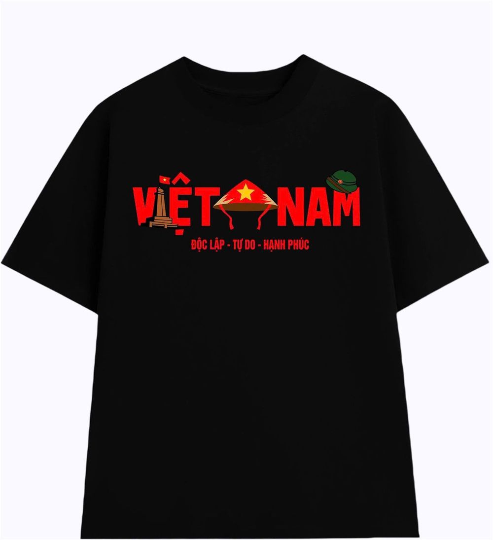 Áo thun in Việt Nam cổ tròn nam nữ thời trang