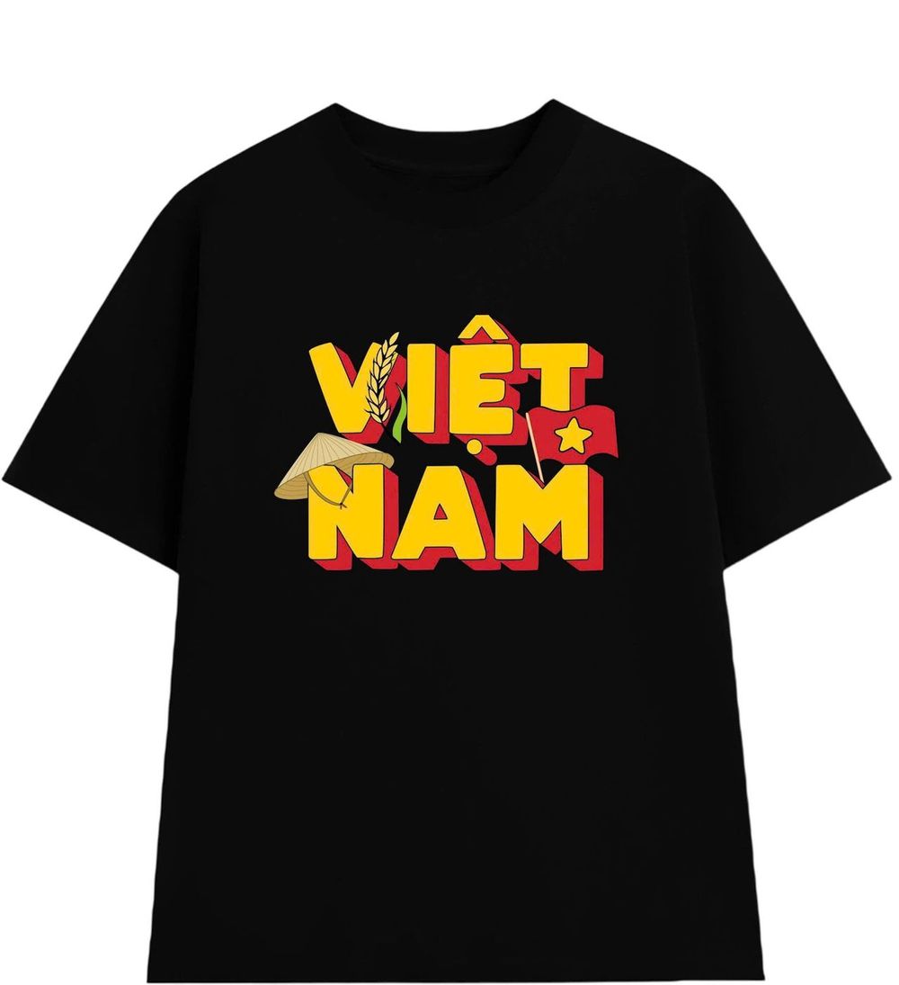 Áo thun in Việt Nam cổ tròn nam nữ thời trang