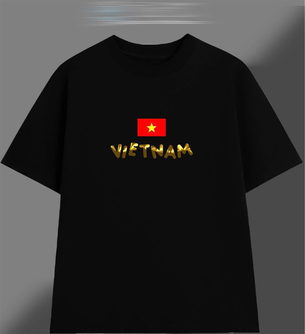 Áo thun in Việt Nam cổ tròn nam nữ thời trang