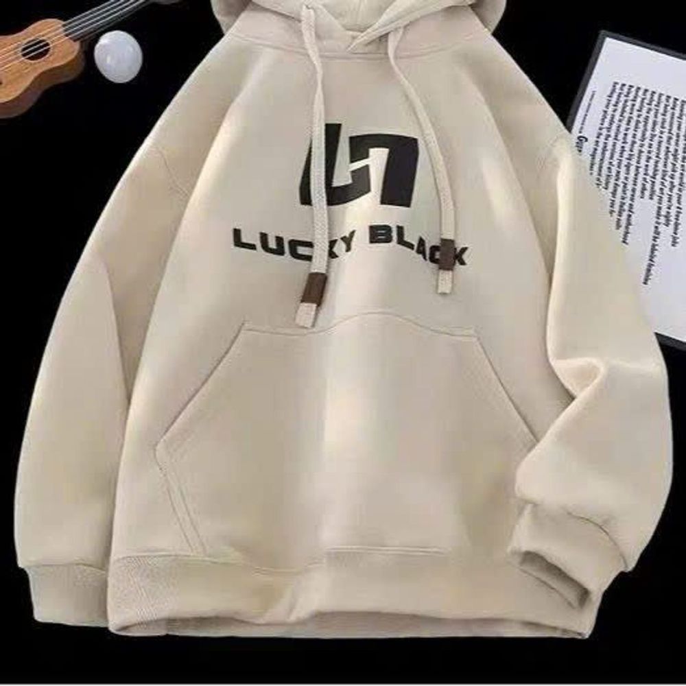 Áo Hoodie in Lucky Black nam nữ