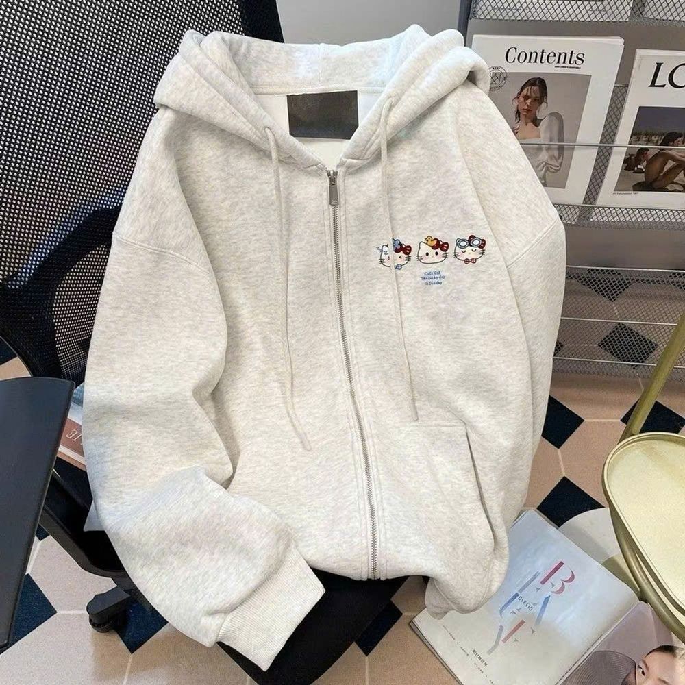Áo khoác nữ vải nỉ 3 con mèo Cute Cat