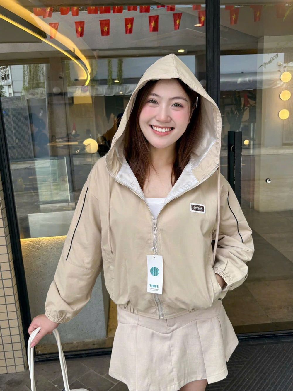 Áo khoác nữ Kaki lụa QC e lớp, lót dù BEYOND