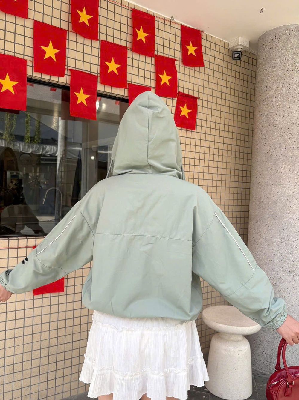 Áo khoác nữ Kaki lụa QC e lớp, lót dù BEYOND