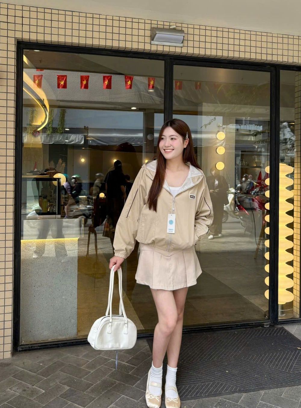 Áo khoác nữ Kaki lụa QC e lớp, lót dù BEYOND