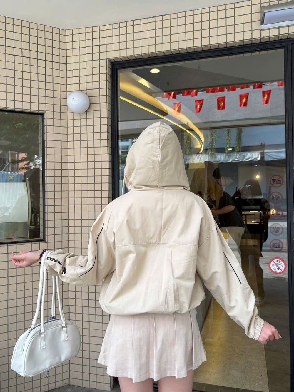 Áo khoác nữ Kaki lụa QC e lớp, lót dù BEYOND