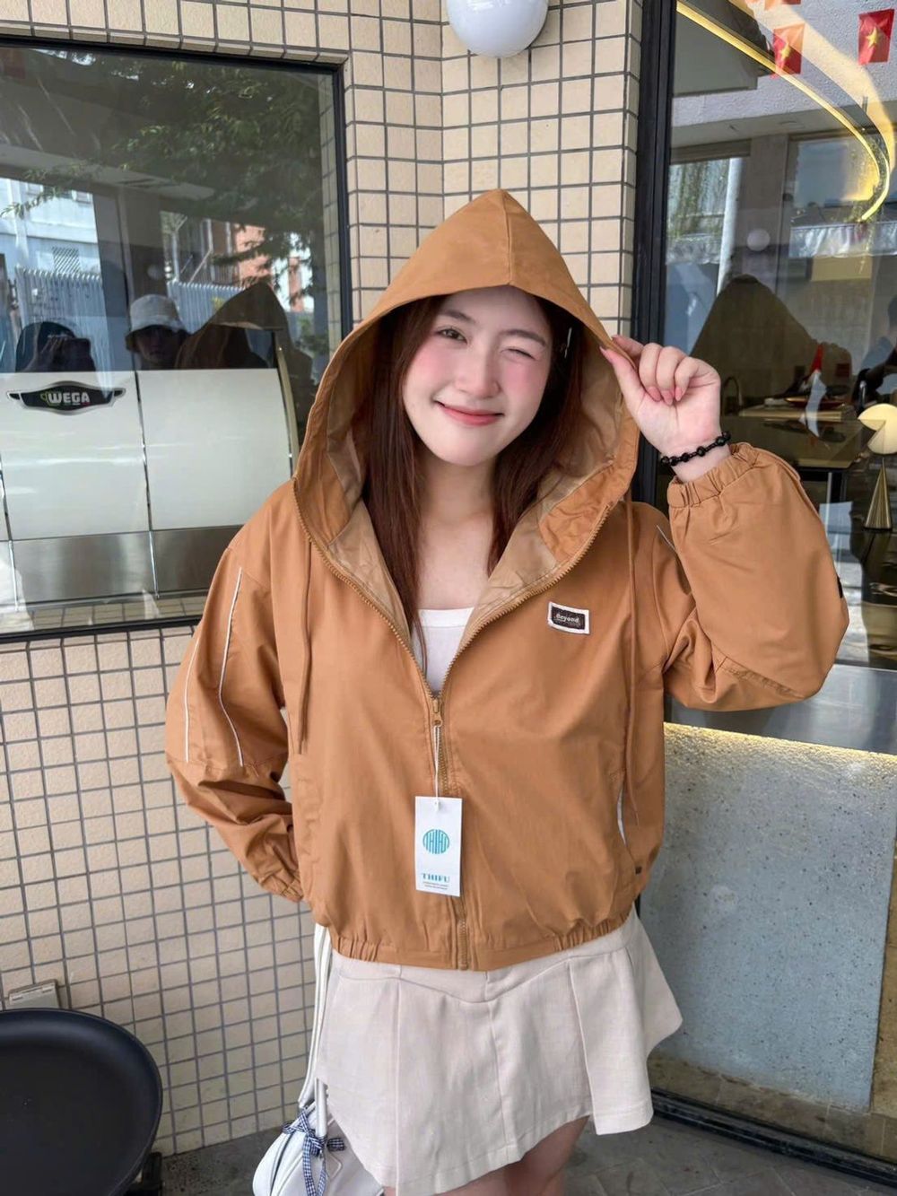 Áo khoác nữ Kaki lụa QC e lớp, lót dù BEYOND